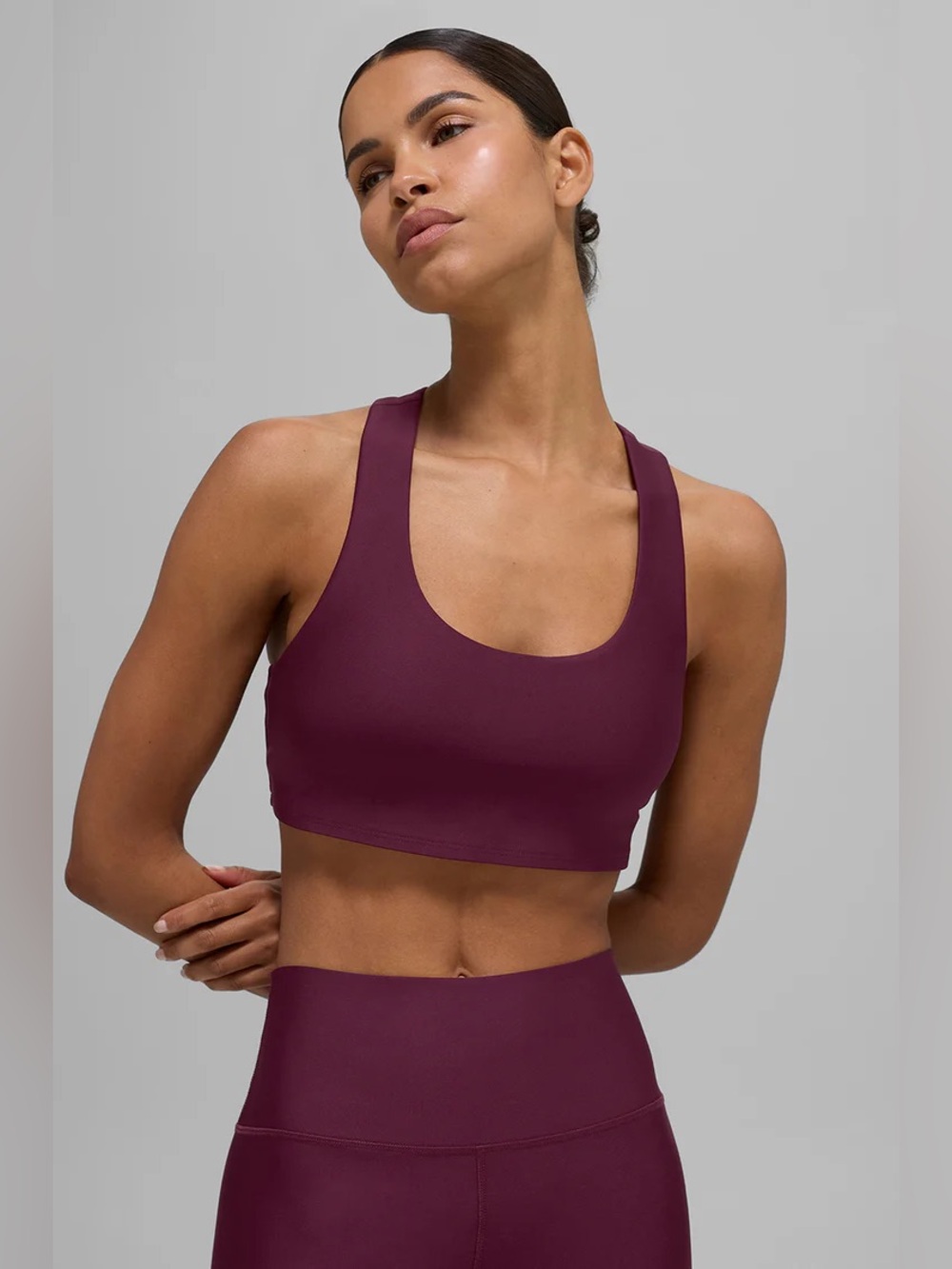 ALO Yoga Burgundy Airlift Advantage Racerback Bras size small - Picture 2 of 7